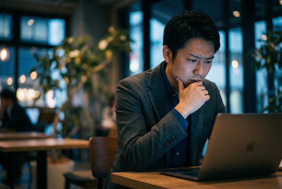 悩む経営者